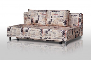 Диван-кровать Комфорт без подлокотников Принт "Gazeta" (2 подушки) в Ушье - ushya.germes-mebel.ru | фото