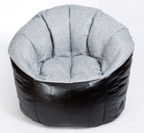 Кресло бескаркасное Релакс Люкс (Серый/Черный) в Ушье - ushya.germes-mebel.ru | фото