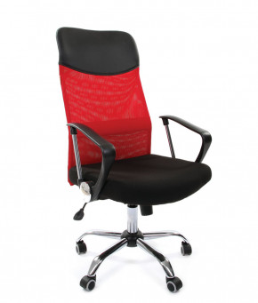 Кресло для руководителя CHAIRMAN 610 N (15-21 черный/сетка красный) в Ушье - ushya.germes-mebel.ru | фото