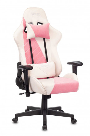 Кресло игровое Бюрократ VIKING X VIKING X PINK Fabric белый/розовый в Ушье - ushya.germes-mebel.ru | фото