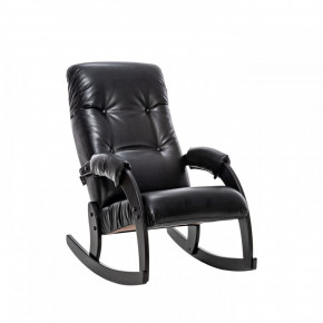 Кресло-качалка Модель 67 Венге, к/з Vegas Lite Black в Ушье - ushya.germes-mebel.ru | фото