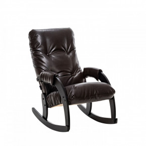 Кресло-качалка Модель 67 Венге текстура, к/з Varana DK-BROWN в Ушье - ushya.germes-mebel.ru | фото