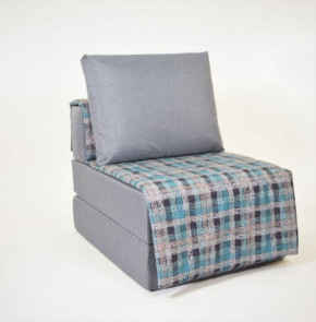 Кресло-кровать бескаркасное Харви (серый-квадро азур) в Ушье - ushya.germes-mebel.ru | фото