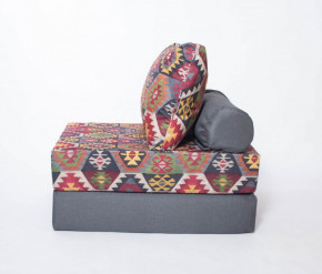 Кресло-кровать-пуф бескаркасное Прайм (мехико серый-графит) в Ушье - ushya.germes-mebel.ru | фото