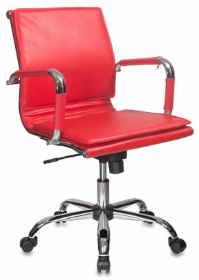 Кресло руководителя Бюрократ CH-993-LOW/RED красный в Ушье - ushya.germes-mebel.ru | фото