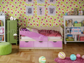 Кровать Бабочки (Сиреневый металлик) 1600 в Ушье - ushya.germes-mebel.ru | фото
