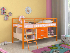 Кровать-чердак "Севилья-Я-мини" с ящиками (Оранжевый) в Ушье - ushya.germes-mebel.ru | фото