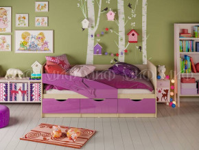 Кровать Дельфин (Фиолетовый металлик) 1600 в Ушье - ushya.germes-mebel.ru | фото