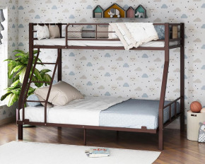 Кровать двухъярусная "Гранада-1 140" Коричневый в Ушье - ushya.germes-mebel.ru | фото