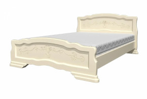 КАРИНА-6 Кровать из массива 1800 (Слоновая кость) в Ушье - ushya.germes-mebel.ru | фото