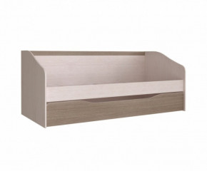Кровать Паскаль с ящиком (800*1900/1860) белый/цемент светлый в Ушье - ushya.germes-mebel.ru | фото