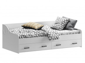 ВЕГА NEW Кровать 900 с настилом ЛДСП (Белый глянец/белый) в Ушье - ushya.germes-mebel.ru | фото