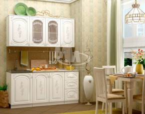 ЛИЗА-2 Кухонный гарнитур 1,7 Белый глянец холодный в Ушье - ushya.germes-mebel.ru | фото