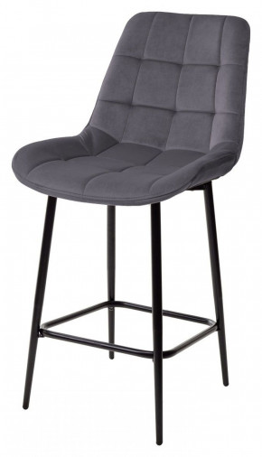 Полубарный стул ХОФМАН, цвет H-09 Светло-серый, велюр / черный каркас H=63cm М-City в Ушье - ushya.germes-mebel.ru | фото