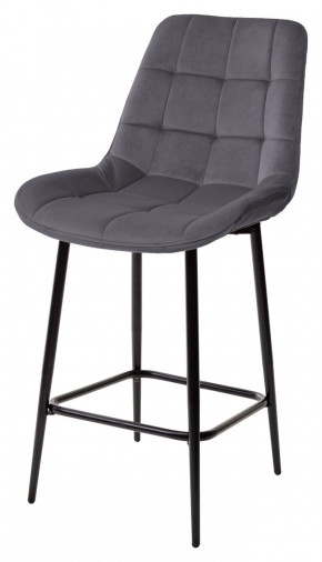Полубарный стул ХОФМАН, цвет H-14 Серый, велюр / черный каркас H=63cm М-City в Ушье - ushya.germes-mebel.ru | фото