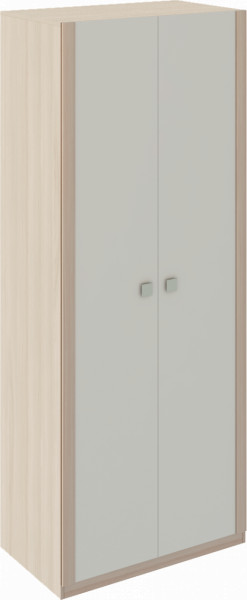 Шкаф 2 двери Глэдис М22 (ЯШС/Белый) в Ушье - ushya.germes-mebel.ru | фото