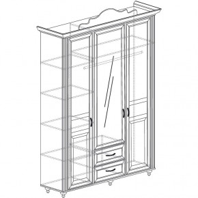 Шкаф 3-х дверный №563 "Алиса" в Ушье - ushya.germes-mebel.ru | фото