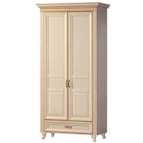 Шкаф для одежды 2-х дверный №471 Марлен Кремовый белый в Ушье - ushya.germes-mebel.ru | фото