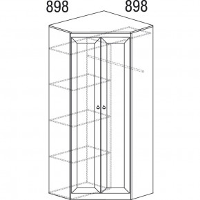 Шкаф угловой №606 "Инна" (угол 898*898) в Ушье - ushya.germes-mebel.ru | фото