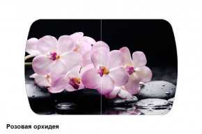 Стол Бостон 900*600 (опоры Брифинг) Стекло/фотопечать Розовая Орхидея в Ушье - ushya.germes-mebel.ru | фото